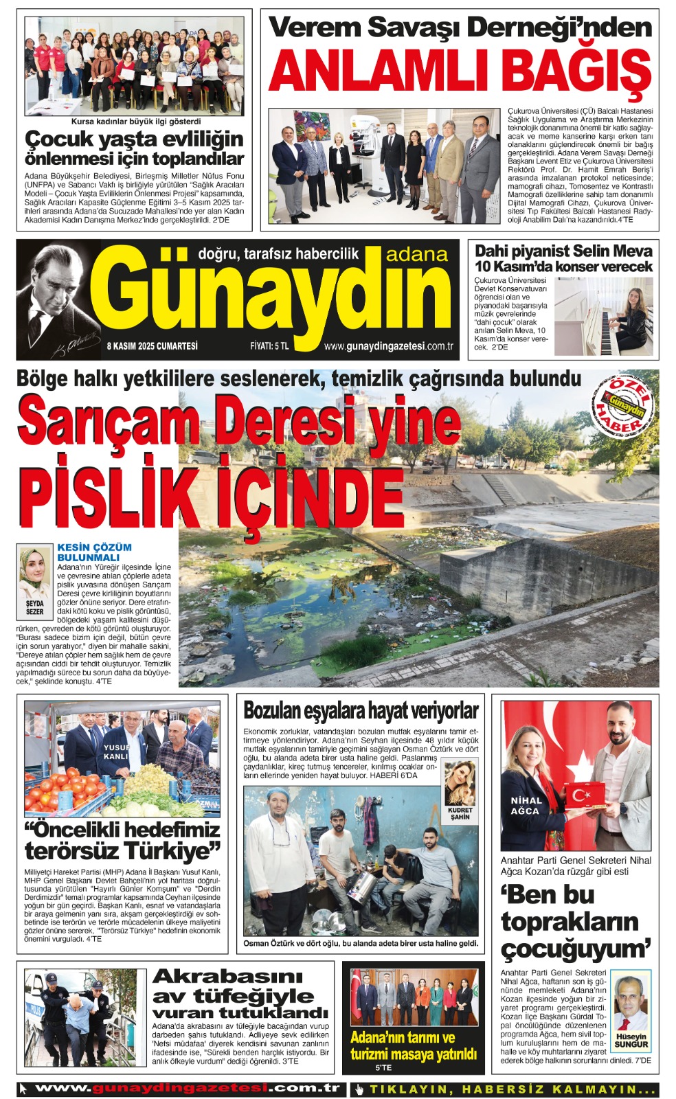 08 KASIM 2025 GÜNAYDIN ADANA GAZETESİ