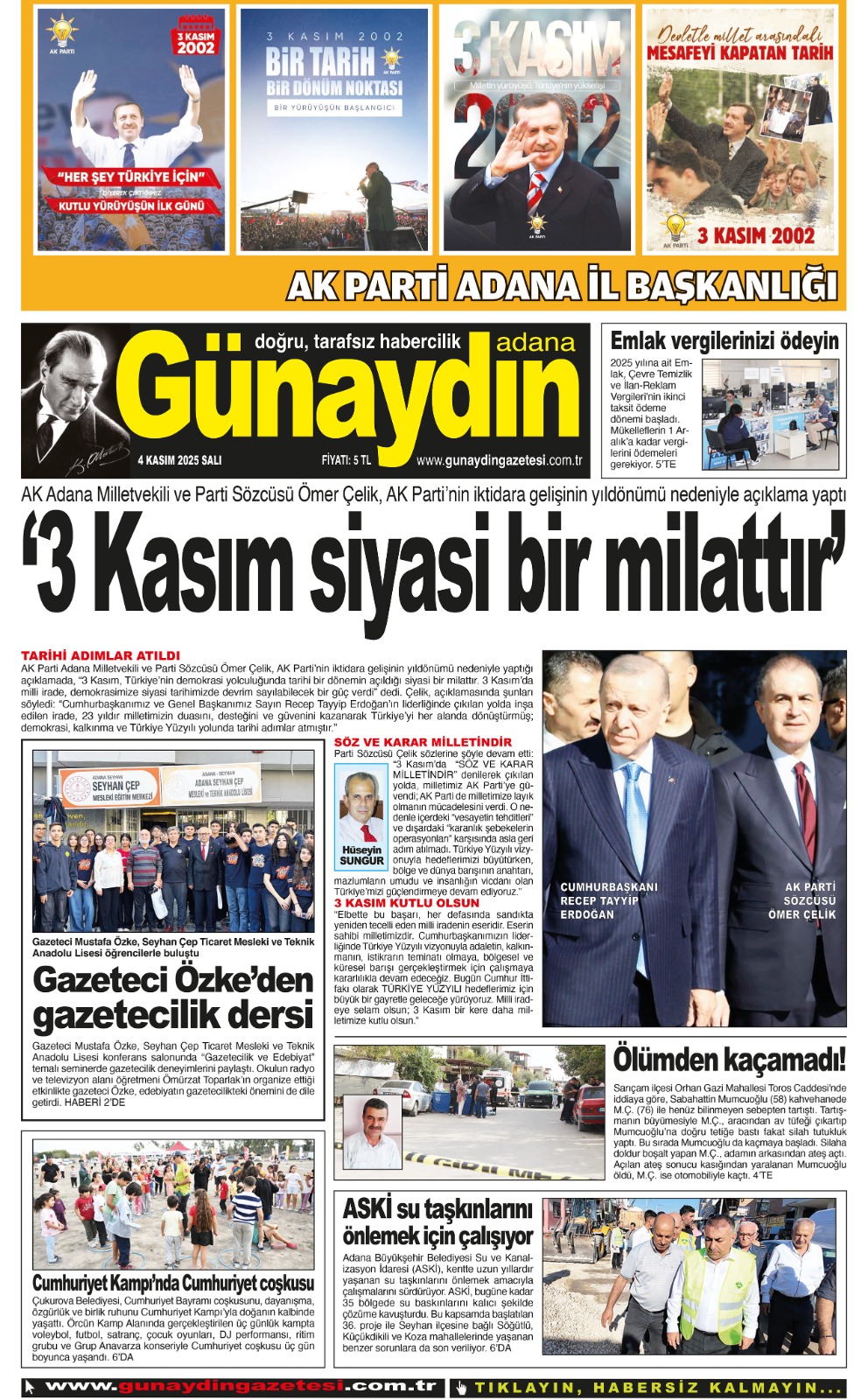 04 KASIM 2025 GÜNAYDIN ADANA GAZETESİ