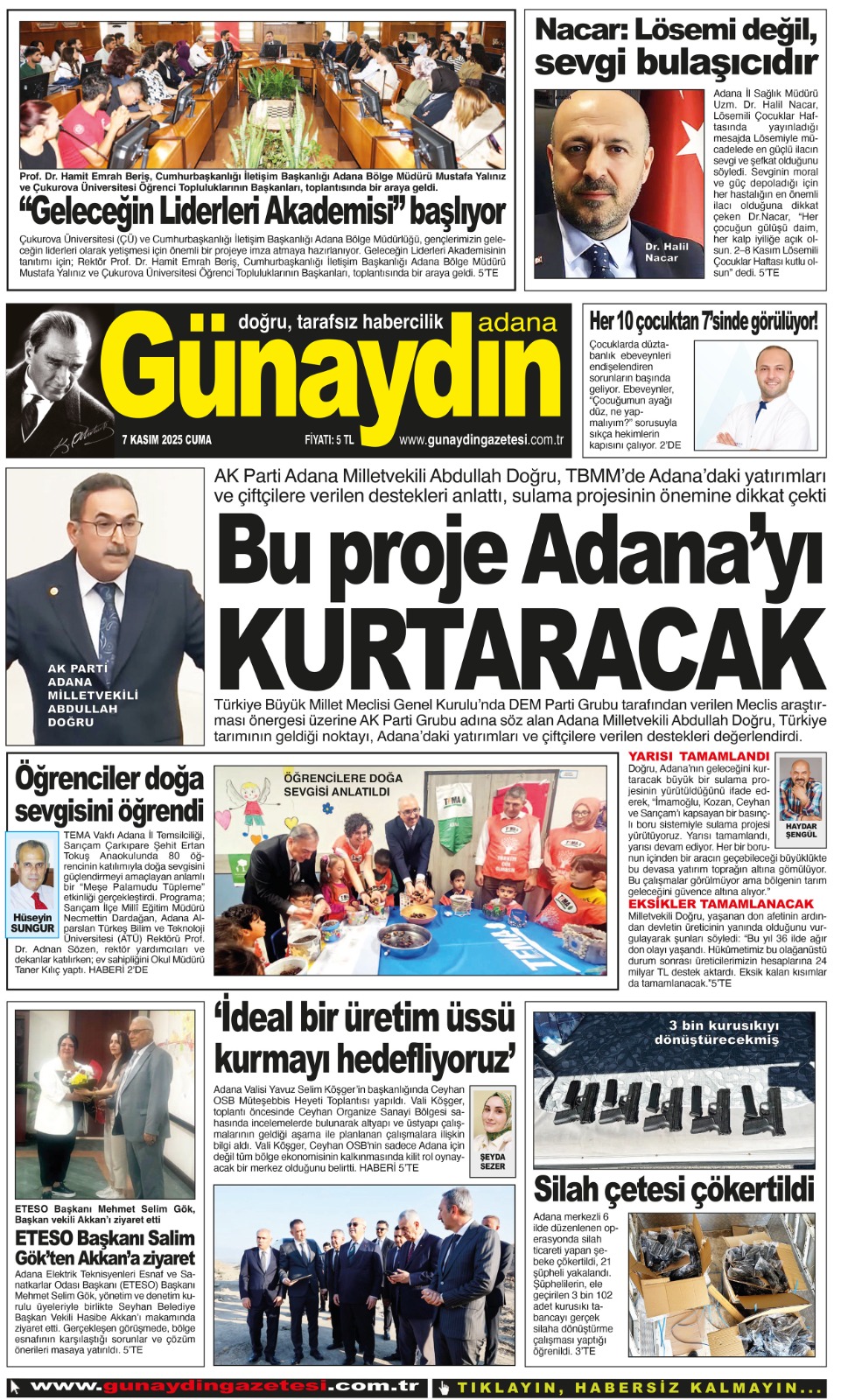 07 KASIM 2025 GÜNAYDIN ADANA GAZETESİ