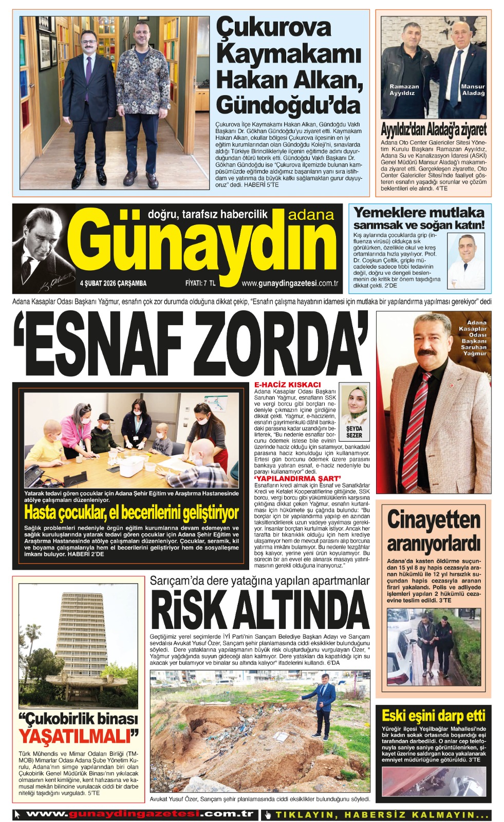 04 ŞUBAT 2026 GÜNAYDIN ADANA GAZETESİ