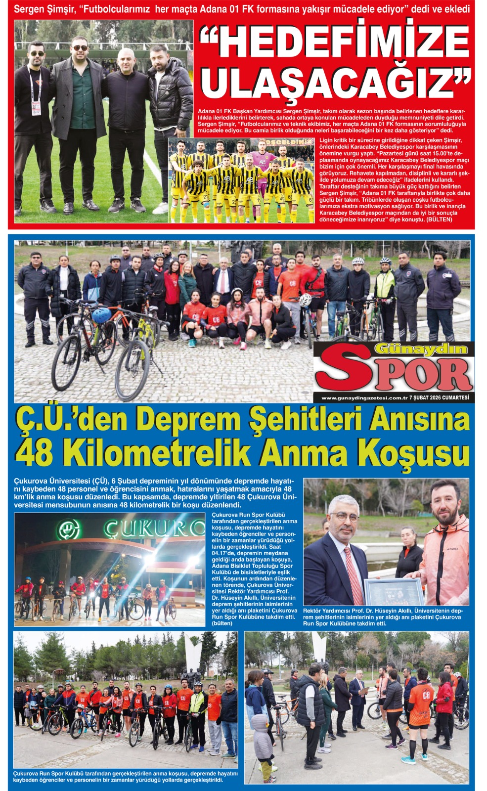 07 ŞUBAT 2026 GÜNAYDIN ADANA GAZETESİ
