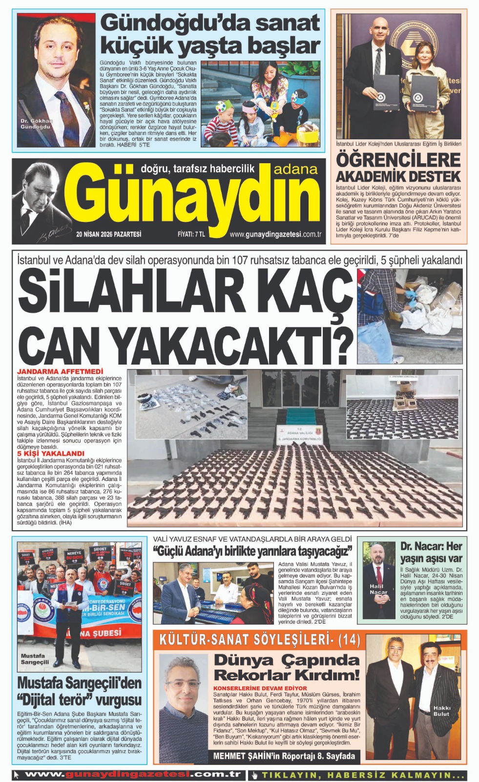 20NİSAN 2026 GÜNAYDIN ADANA GAZETESİ