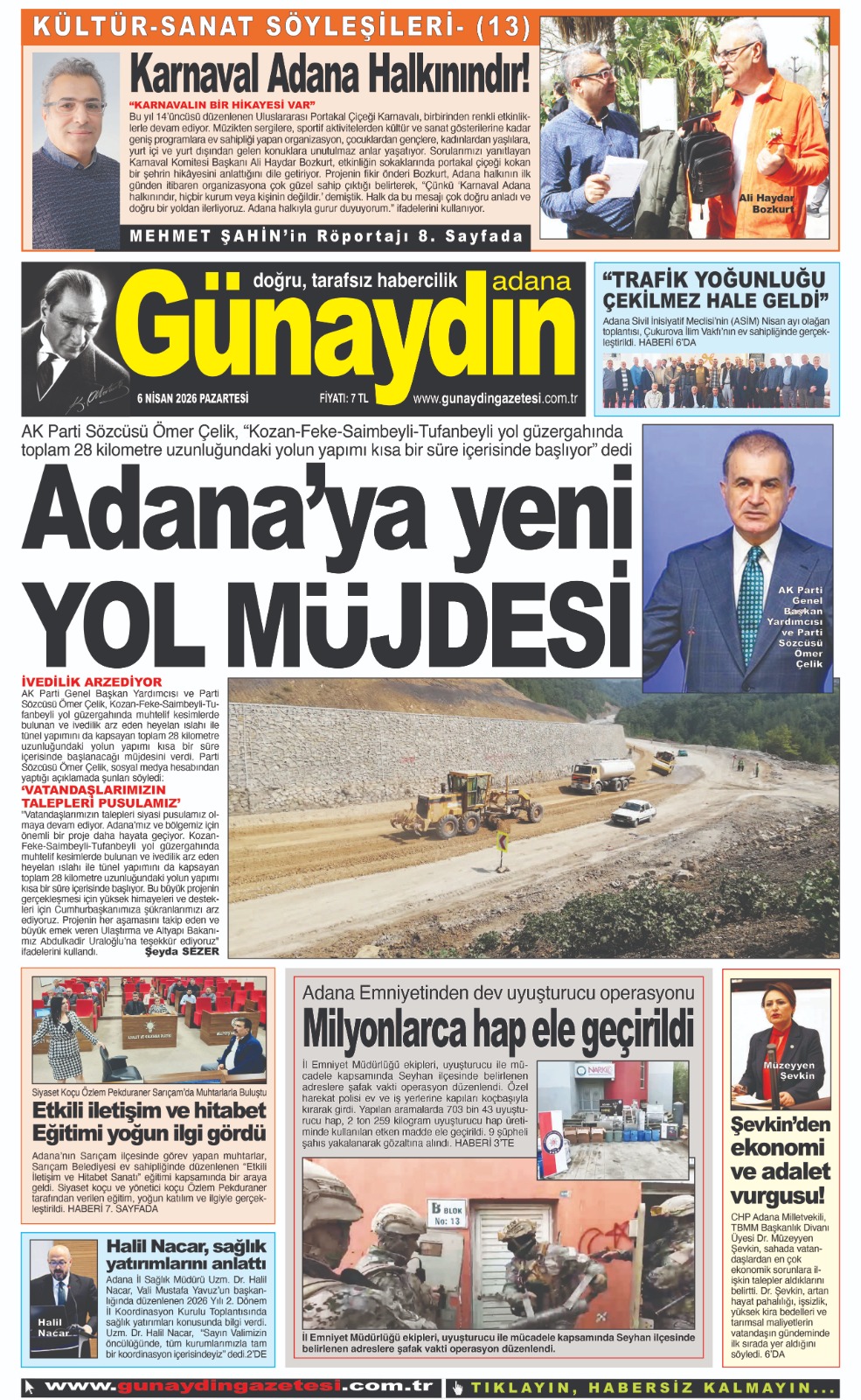 06 NİSAN 2026 GÜNAYDIN ADANA GAZETESİ