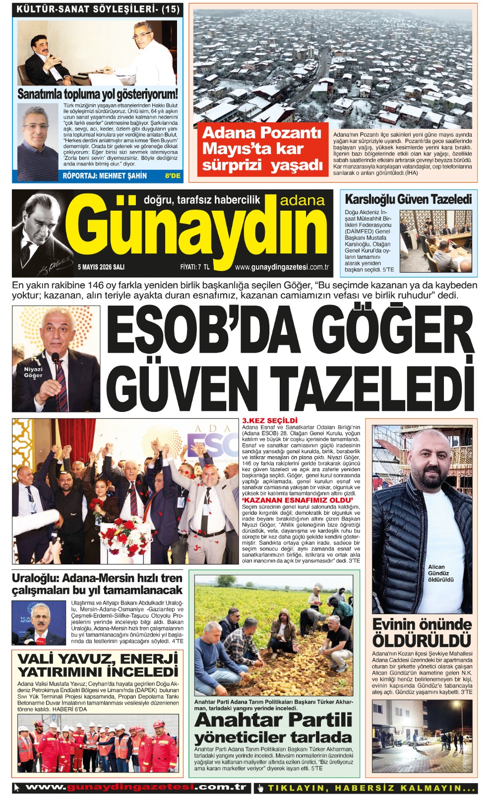 05 MAYIS 2026 GÜNAYDIN ADANA GAZETESİ
