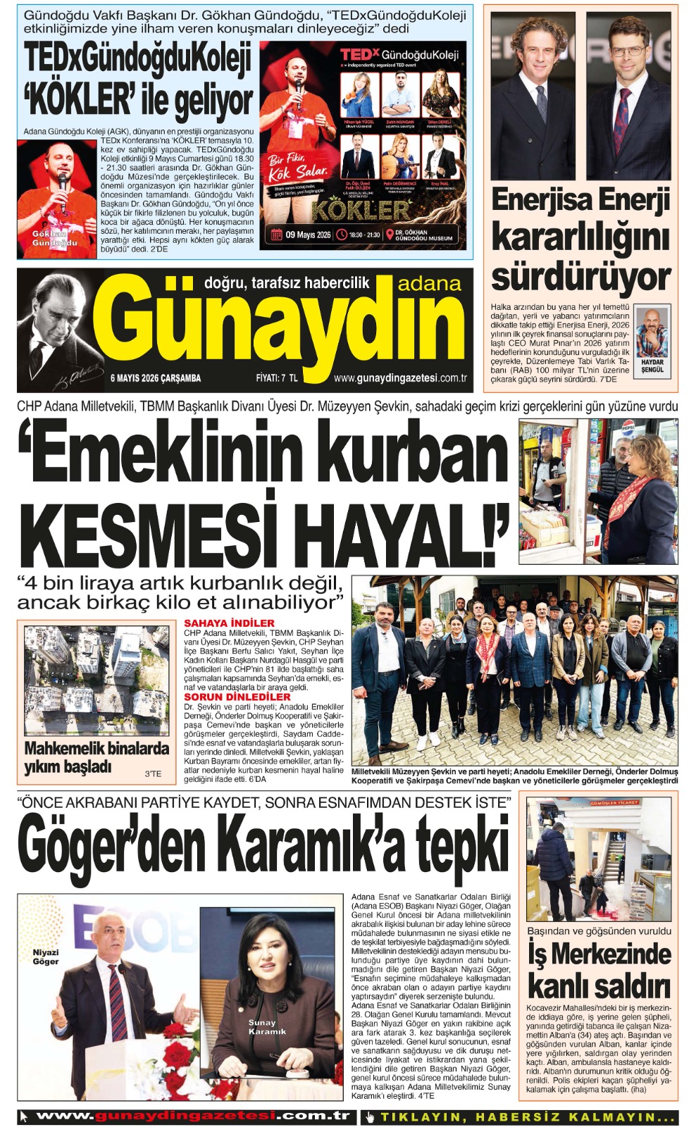 06 MAYIS 2026 GÜNAYDIN ADANA GAZETESİ