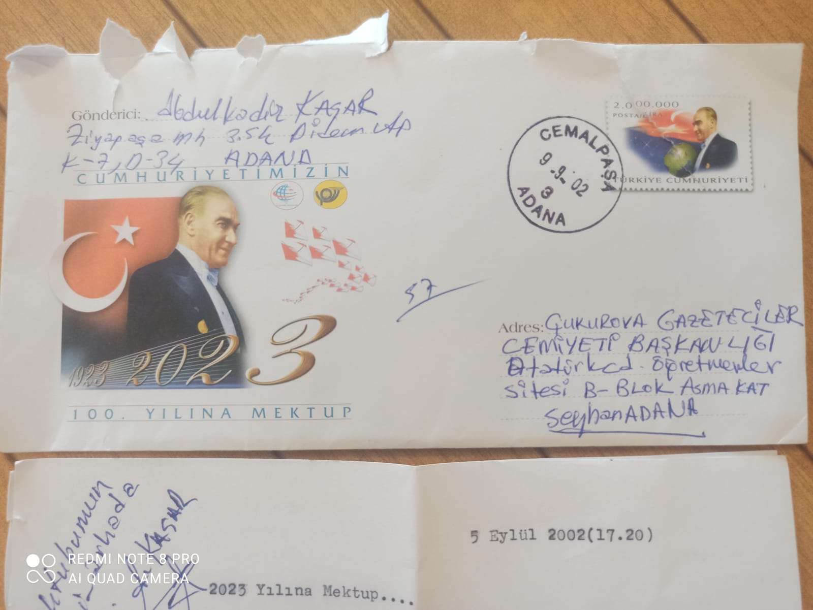 2002 Yılından 2023'e Mektup