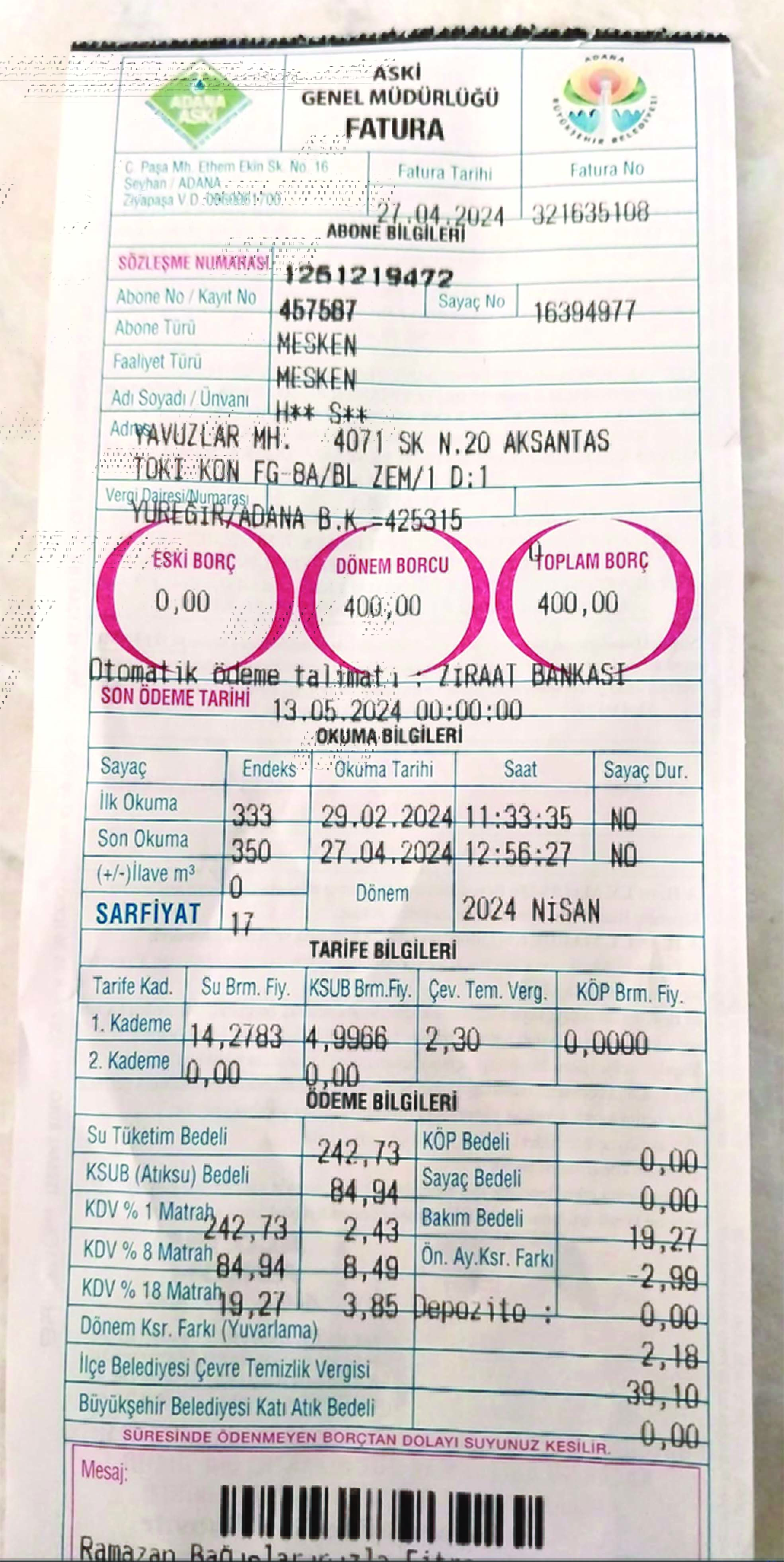 "ASKİ"den Seçim Sonrası "Kazık" Zam!