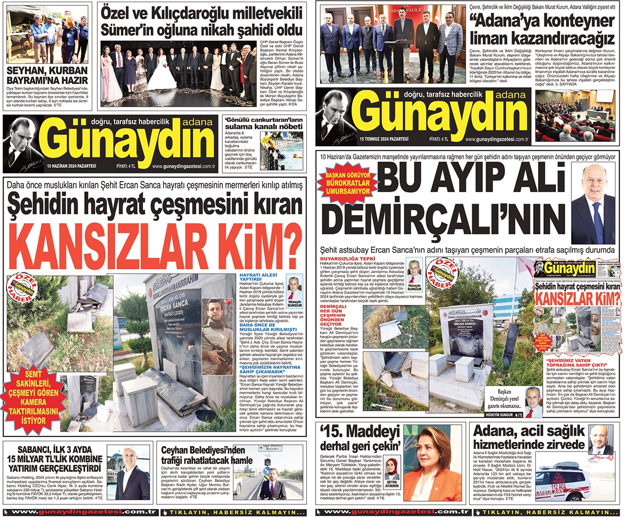 Şehidin Çeşmesine Demirçalı Sahip Çıktı