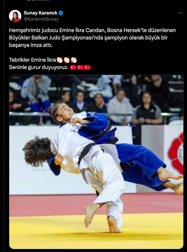 Emine İkra Candan İkinci Kez BALKAN ŞAMPİYONU