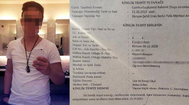 15 yaşındaki çocuğa, 'Cumhurbaşkanına hakaret'ten gözaltı