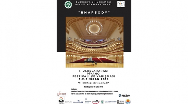 Çukurova Üniversitesi Rhapsody Piyano Festivali Nisan’da yapılacak