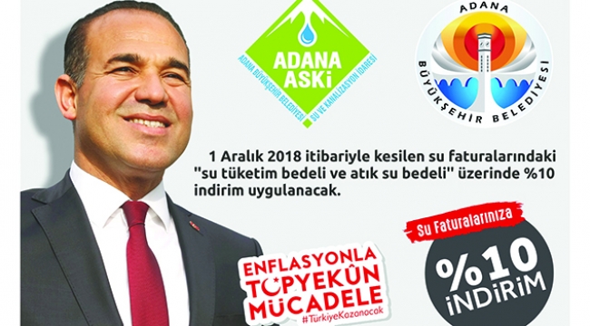 Su faturalarında yüzde 10 indirim