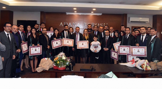 Adana Barosu’na 14 yeni avukat daha katıldı