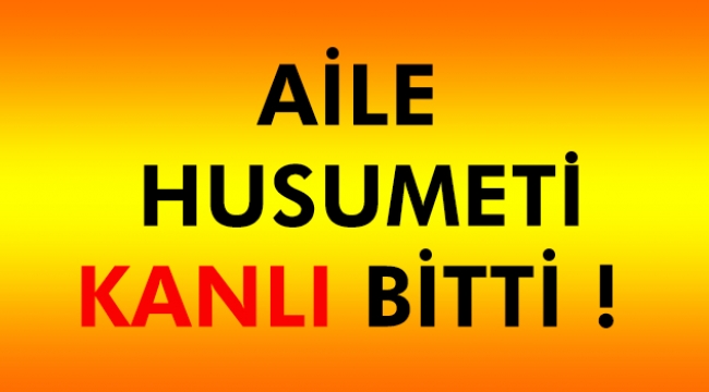 Aile husumeti kanlı bitti