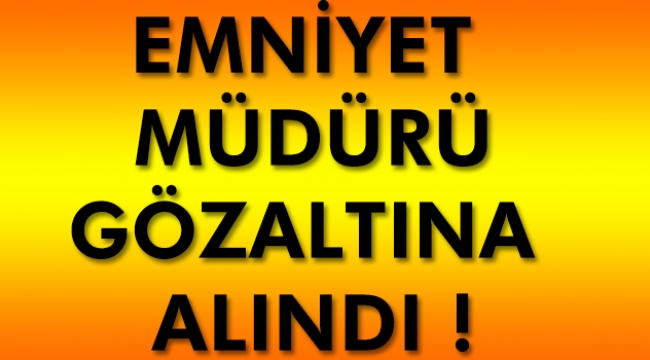 Emniyet müdürü gözaltına alındı