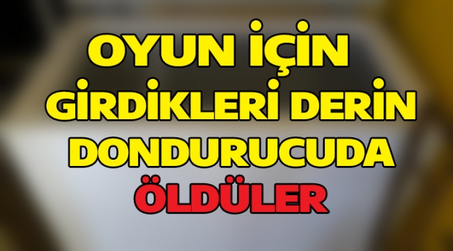 Oyun için girdikleri derin dondurucuda öldüler