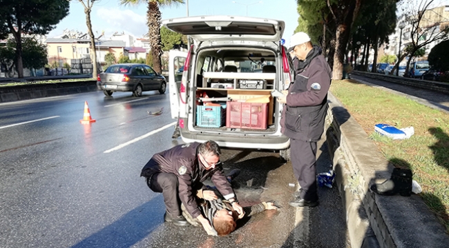 Sürücü yayaya çarpınca üzüntüden bayıldı