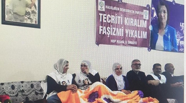 Terörist başı fotoğrafı altında eylem