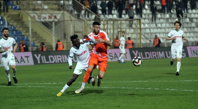Adanaspor evinde kötü: 1-1