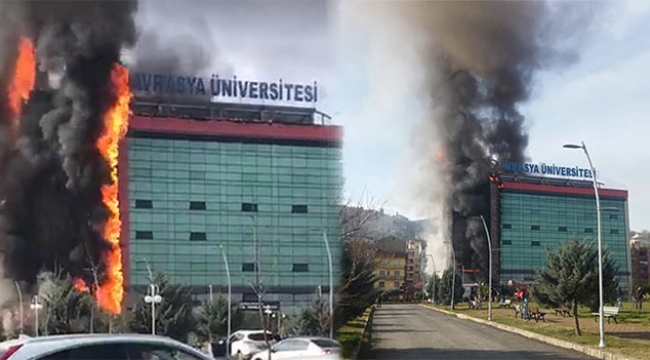 Özel üniversitede yangın paniği