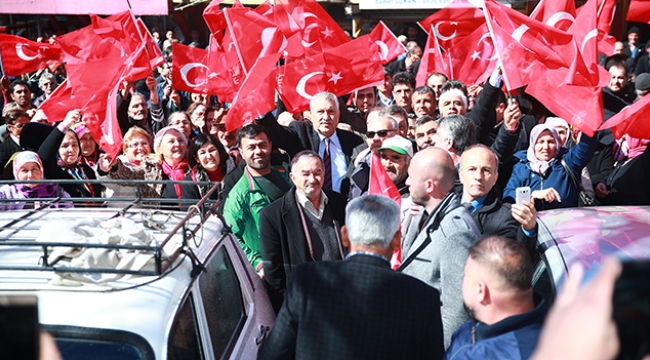 Saimbeyli ve köylerinde Zeydan Karalar’a sevgi seli