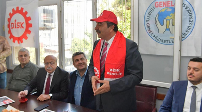 Soner Çetin DİSK’te emekçilerle buluştu