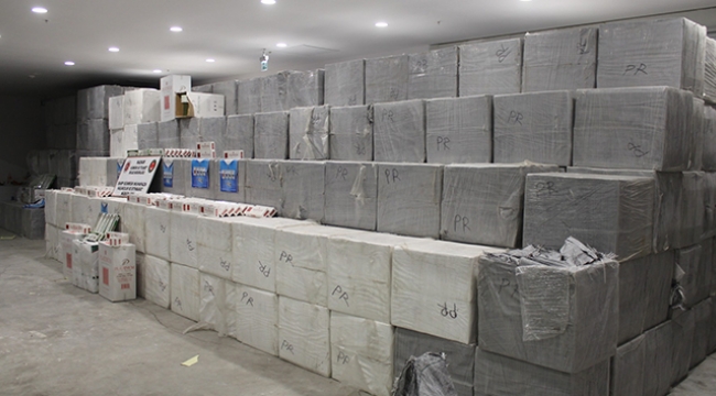 627 bin 500 paket kaçak sigara ele geçirildi