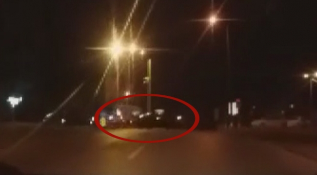 Ambulansın önünü böyle kesti