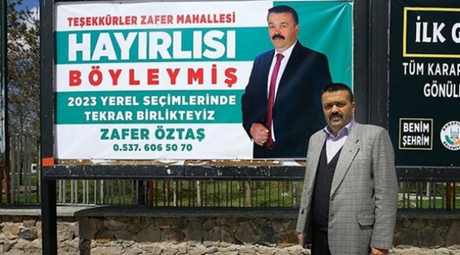 Seçimi kaybeden aday billboard astırdı: 'Hayırlısı Böyleymiş'