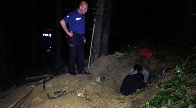 Kaçak define avcısı ölü taklidi yaparak polisten kurtulmaya çalıştı