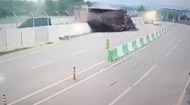 Kamyonu dehşeti kamerada
