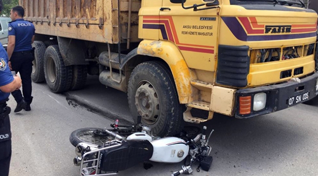 Motosiklet ile  ölümden döndüler