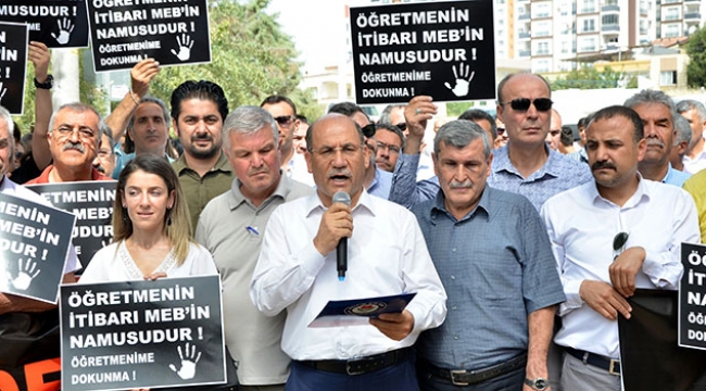 Velinin darp ettiği öğretmene destek