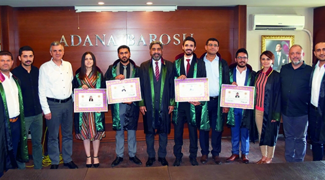 Adana Barosu’na 4 yeni avukat daha katıldı