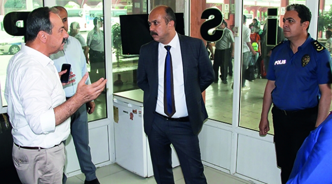 Aktaş, otogarda denetimlere katıldı