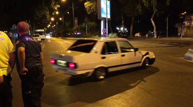 Trafik cezası kesilen sürücü drift yaparak cezayı protesto etti