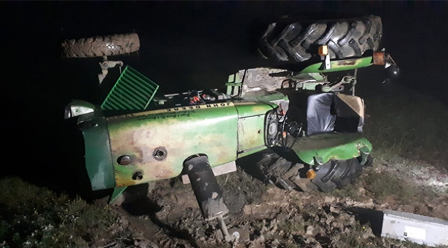 Traktör devrilmesi sonucu meydana gelen kazada 1kişi  hayatını kaybetti