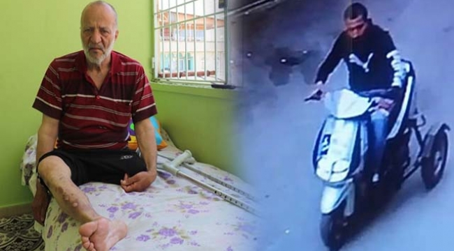 Vicdansız hırsız, engellinin motosikletini çaldı