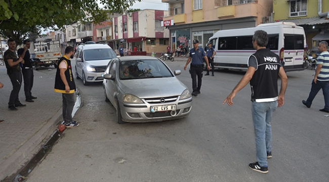 1 saatte 11 araca 14 bin TL ceza kesildi