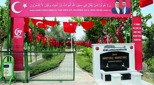 Kocaispir'den şehit Oruç  kardeşlerin kabrine özel ilgi