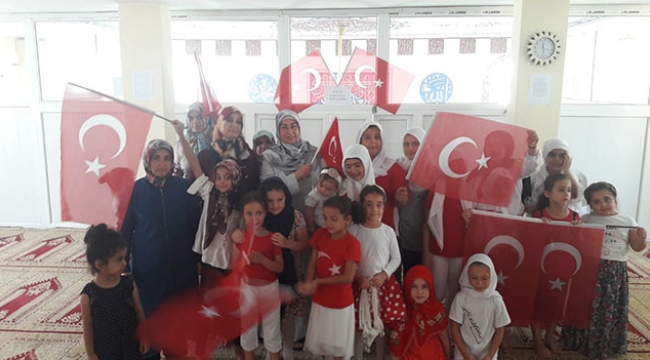 Kur'an kursu öğrencileri 15 Temmuz'u andı