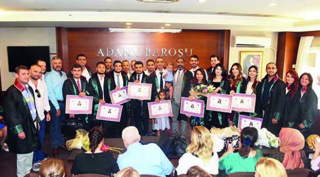 Adana Barosu’na 9 yeni avukat daha katıldı