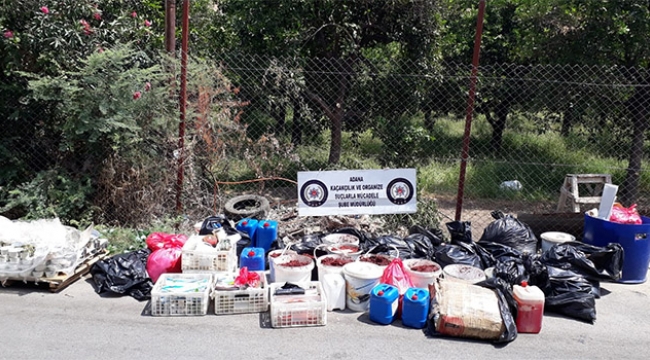 Adana'da kaçak nargile tütünü operasyonu