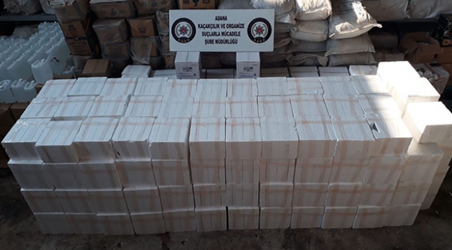 Adana'da nargile tütünü ve etil alkol operasyonu