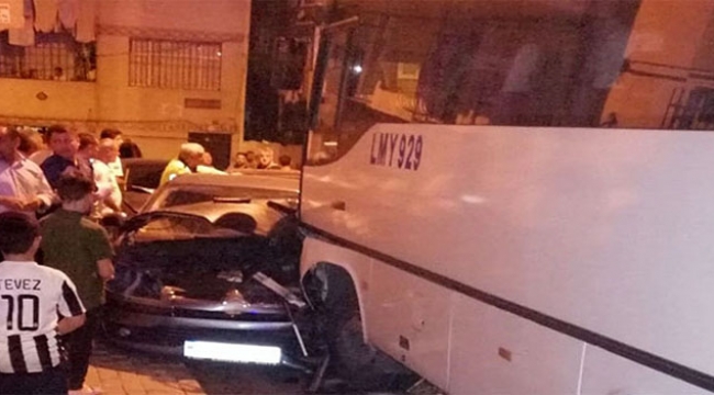 Freni patlayan servis aracı dehşet saçtı