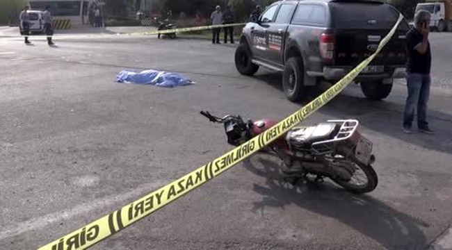 Tır ile motosiklet çarpıştı: 1 ölü