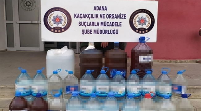 185 litre kaçak içki ele geçirildi
