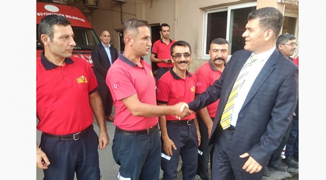 Halisçelik, itfaiyeyi ziyaret etti