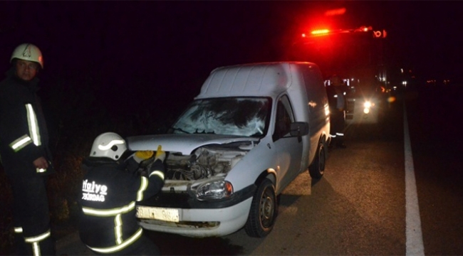 Yardıma giden otomobilde patlama