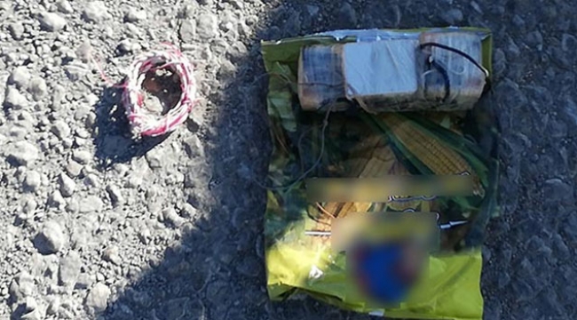 Yola döşenmiş el yapımı patlayıcı ele geçirildi